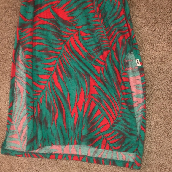 Vans Green & Red Leaf Patterned Dress - Picture 8 of 8